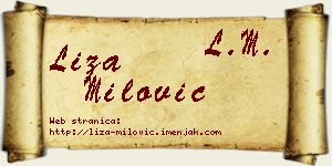 Liza Milović vizit kartica